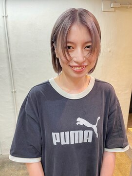 ソイ 下北沢(soi) 【pearl beige】切りっぱなしボブ/センターパート/ベージュ