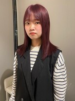 コト 福井大和田店(coto) 福井　ブリーチダブルカラー　カシスピンク　髪質改善　学生