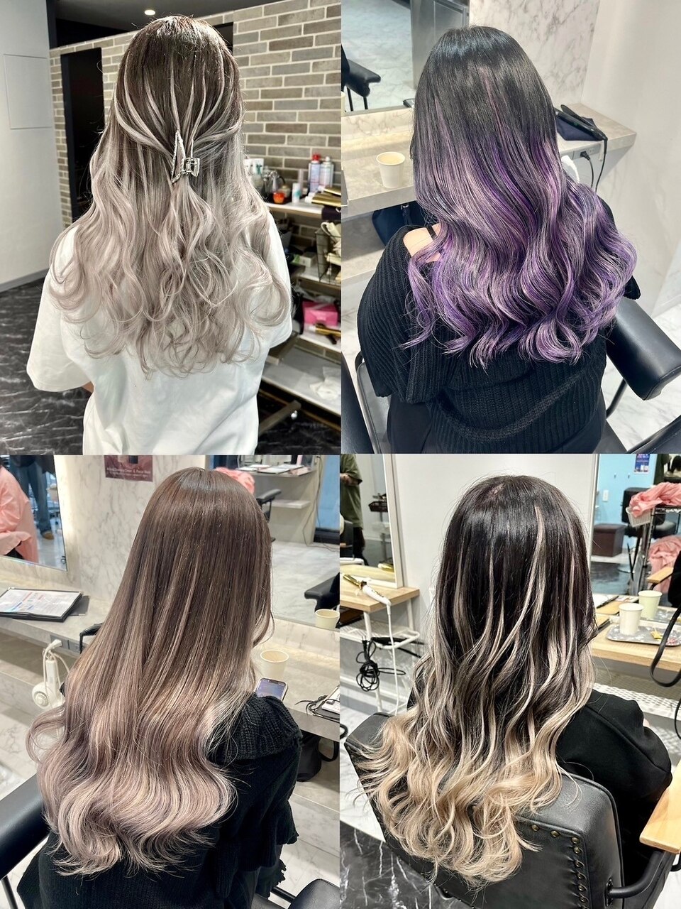 シルバーアッシュ#シールエクステ#グラデーションカラー#千葉 シルバーアッシュ#シールエクステ#グラデーションカラー#千葉