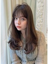オブヘアー オモテサンドウ(Of HAIR OMOTESANDo) レイヤーロングセミディワンカールオリーブカラー