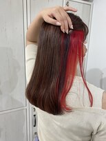 ネイロ 錦糸町(NeiRo)&nbsp;インナーカラーレッドカラー赤ロングヘア推し活推しカラー