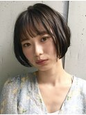ショート/ボブ/面長/前髪なし/絶壁解消/30代/40代/50代/くびれ