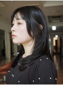 ◆ロングレイヤーカット/地毛カラー/黒髪/顔周り/暗髪ワンカール