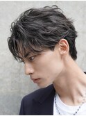 仙台フェザーパーマセンターパートニュアンスパーマ刈り上げ30代