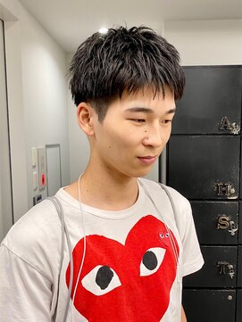 ヘアー アイス 御器所本店(HAIR ICI) スパイキーショートパーマビジネスヘアメンズショートピンパーマ