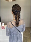 編みおろしツインヘアセット*