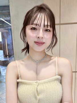 グロー 大宮(GLROW) ▲レイヤーカット顔まわり前髪矯正オリーブベージュharuhi