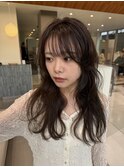ミディアムヘア/暗めカラー/グランマッシュ/名駅/レイヤーカット