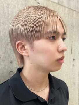 サンクプロジェクト(cinq PROJECT) メンズブリーチカラーミルクティーベージュカラーダブルカラー