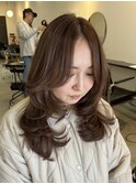 ココアカラーダブルカラーインナーカラーケアブリーチ