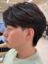 ニコ トウキョウ ヨコハマ(nico) メンズセンターパートウルフセンターパートニュアンスパーマ襟足