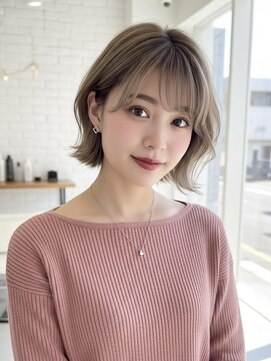 ミー 岡崎(mii) 【mii岡崎】やわらかニュアンスボブ
