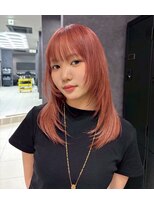 ラルガ 黒崎(Raruga)&nbsp;ダブルカラー/ブリーチ/レイヤーカット/ピンクベージュ