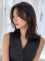 ヘアメイク ミチ 富田店(HAIRMAKE MICHI)&nbsp;【MICHI 富田店　古作蓮】 ミディアムレイヤー グレージュ 30代