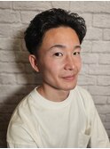 新宿ツーブロック×アイロンパーマ