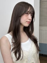 ローネス 銀座(LONESS)&nbsp;ロングレイヤー/小顔カット/透明感カラー/ベージュカラー