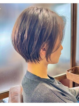 ハピネス クローバー 学園前店(Happiness CLOVER) ショートボブ×髪質改善×白髪ぼかしナチュラルショート729