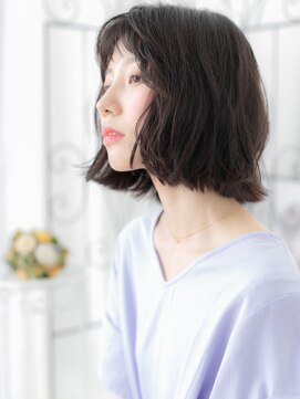 エイトサロン 八潮(8salon) 八潮/髪質改善/フレンチバング×切りっぱなし外ハネボブn
