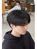 メンズサロン アネロ 名駅(Men's salon anhelo)&nbsp;シースルーマッシュ×縮毛矯正×センターパート×マッシュ