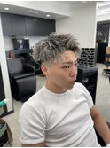 ホワイトメッシュ/アップバング