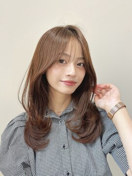 リブランド 銀座(REBRAND) 胸上ミディアムレイヤー/シナモンベージュカラー
