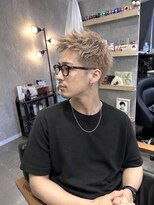 クイル(quill)&nbsp;メンズダブルカラー/ブリーチ/ハイトーン/men's/メンズ