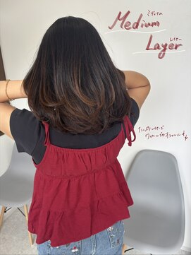 エクレヘアー(Ecre hair) ミディアムヘア×レイヤーカット　【一宮/一宮駅/髪質改善】