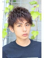 ネイビー(NAVY)&nbsp;ソフトツーブロックフェザーマッシュ１分スタイリングイメチェン