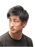 【ヨシザワ人形町】20代30代黒髪ハーフアップバングツーブロック