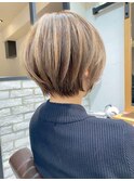 30代/40代/50代◎絶壁解消/白髪ぼかし/大人ショートボブ【中村】