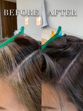 ウェイク ヘアー メイク(wake hair make) 30代40代白髪ぼかしカラー×ナチュラル透明感アッシュカラー