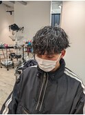 vマッシュ×波巻きスパイラルパーマ