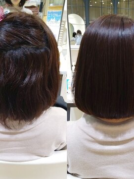 ピリナバイケーツー(Pilina by k-two) 髪年齢-10歳酸性ストレート*ナチュラルボブ*縮毛矯正*髪質改善