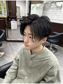 前下がりセンターパート