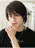 斜めバングポイント！無造作セクシー黒髪ボブウルフC南越谷