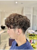 波巻きスパイラルパーマメンズパーママッシュパーマツーブロック