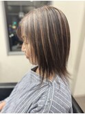 白髪ぼかしハイライトカラー