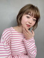 リンネ(Lin'ne)&nbsp;１０代２０代大人気『あごラインミニボブ』ブリーチカラー