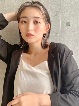 アッシュ 笹塚店(Ash) ミニウルフ/くすみブルー/イヤリングカラー/韓国ヘア[U24/笹塚]