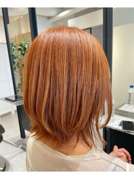 クラップス 弘明寺店(CLAPS) ハイライト×ハイトーンオレンジベージュ