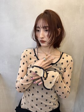 ロンドプロフィール 浦和(Lond profil) 顔まわりレイヤー外ハネ韓国風ヘア髪質改善浦和ボブ