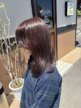 リアンドコー(Re&co) ☆yoshiya☆トレンドレイヤーカット+肌映えピンクブラウン