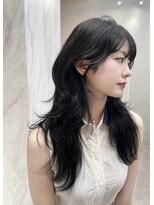 ロンド レア 天神大名店(Lond Le’a) ホワイトブロンド/外ハネボブ/美髪/ワイドバング/ブルーブラック