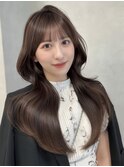 韓国レイヤーウェーブヘア顔周り髪質改善銀座