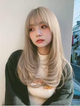 大人可愛い美髪◎顔周りレイヤーカット×艶髪ダブルカラー