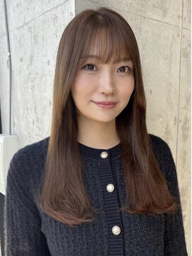 ディーエックス ウエスト(Dxxxx WEST) 艶感ベージュ［韓国/顔周りカット/イルミナカラー］