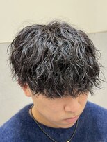 ビカムメンズヘアー 栄店(become men's hair)&nbsp;くるっと跳ねない縦落ちツイストスパイラルパーマ