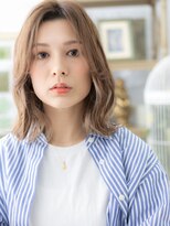 カバーヘア ブリス 大宮西口(COVER HAIR bliss)&nbsp;センターパート/ハイトーン/ミルクティーベージュ/ゆるふわ巻きg