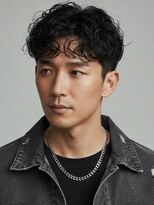 ソウル 福山駅前店(SOUL.)&nbsp;アップバング 韓国ヘア ツーブロック ビジネスヘア 黒髪