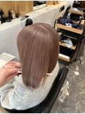 透明感ケアカラーミルクティーブラウン髪質改善トリートメント